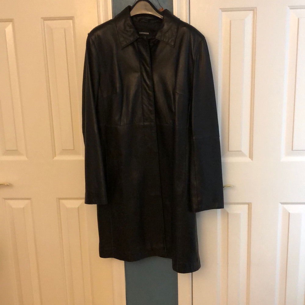 Women’s Express black leather coat